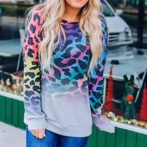 Rainbow Cheetah Sweatshirt